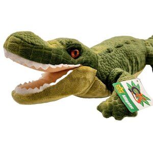 New Wild Republic Plush Alligator Stuffed Animal Cuddlekins Realistic Green 24"